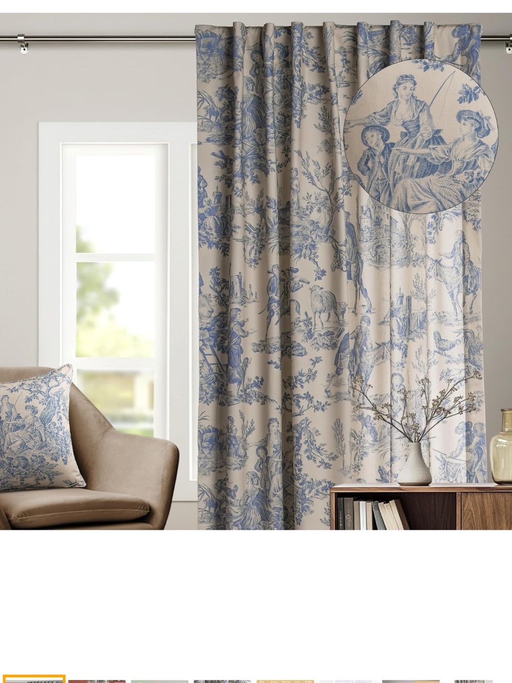Maison d' Hermine Curtains for Living Room 100% Cotton 50"x108" (Pack of 1)